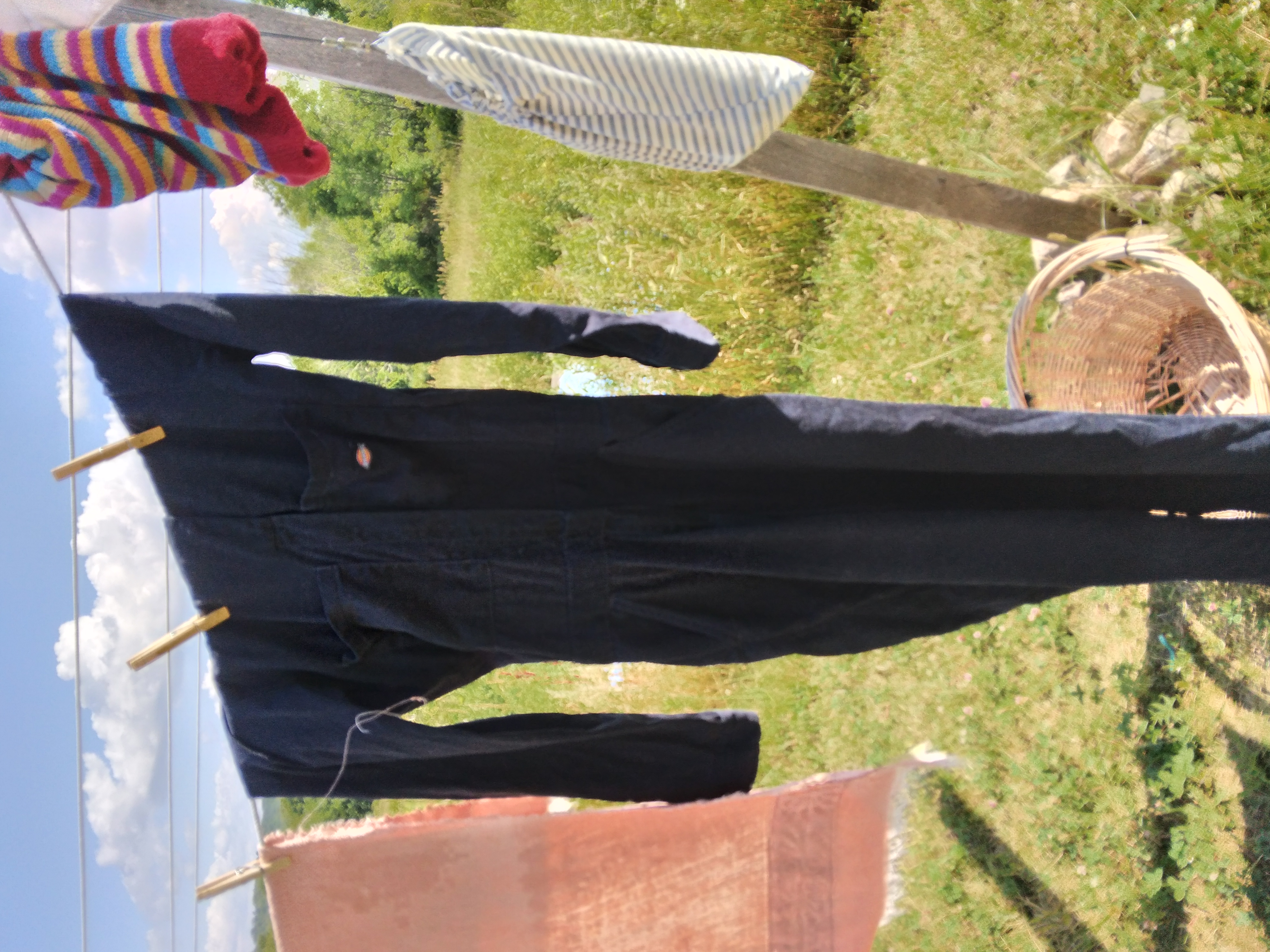 hanging laundry coveralls