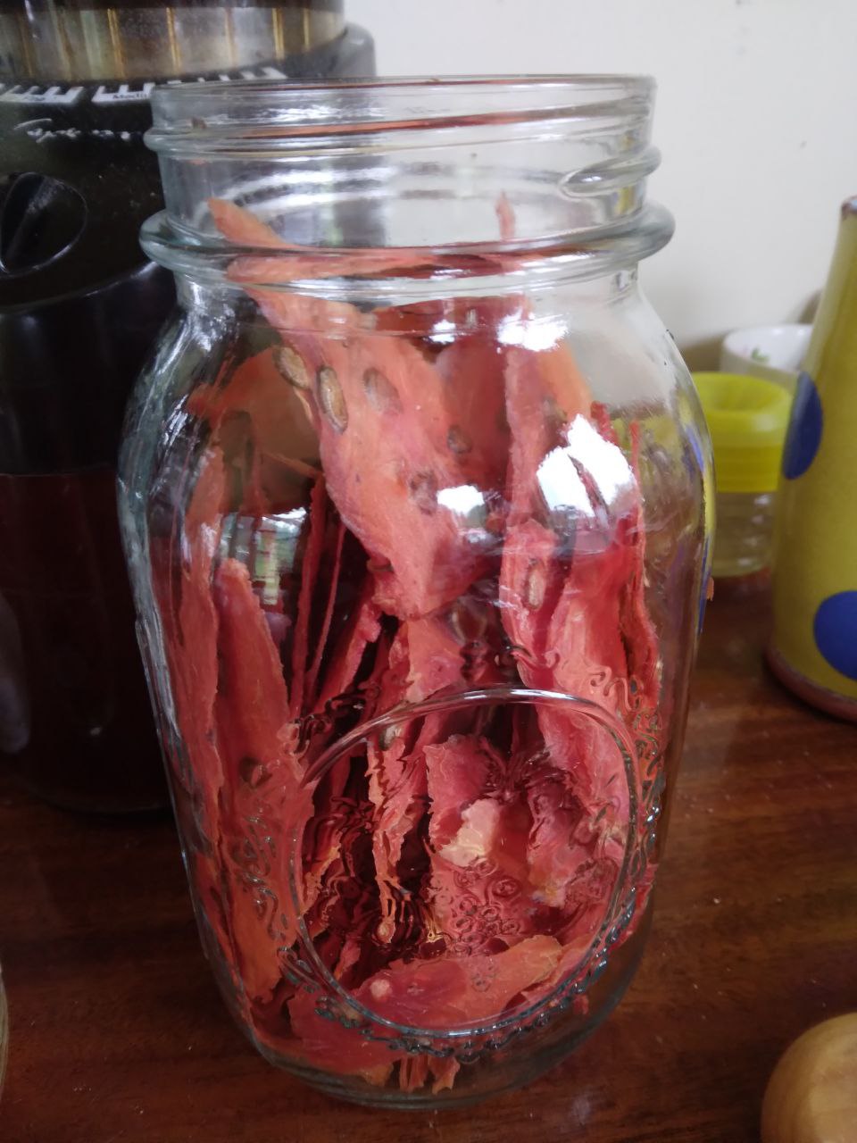 watermelon dehydrated  in jar